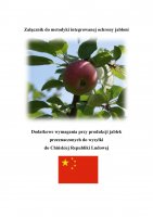 JABŁOŃ - Dodatkowe wymagania przy produkcji jabłek przeznaczonych do wysyłki do Chińskiej Republiki Ludowej.pdf