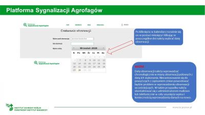 Korzystanie z Platformy Sygnalizacji Agrofagów przez Sygnalizatora 9