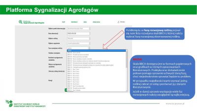 Korzystanie z Platformy Sygnalizacji Agrofagów przez Sygnalizatora 13