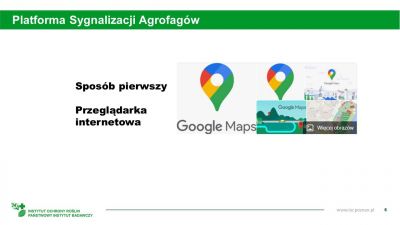 Poprawne udostępnianie lokalizacji dla Platformy Sygnalizacji Agrofagów 2