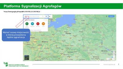 Poprawne udostępnianie lokalizacji dla Platformy Sygnalizacji Agrofagów 3