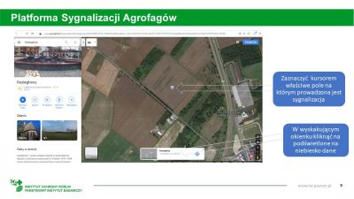 Poprawne udostępnianie lokalizacji dla Platformy Sygnalizacji Agrofagów 5