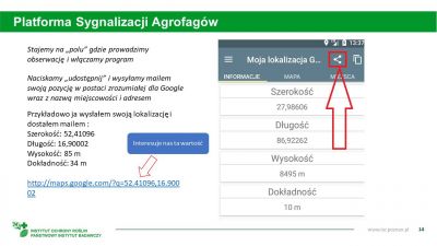 Poprawne udostępnianie lokalizacji dla Platformy Sygnalizacji Agrofagów 10